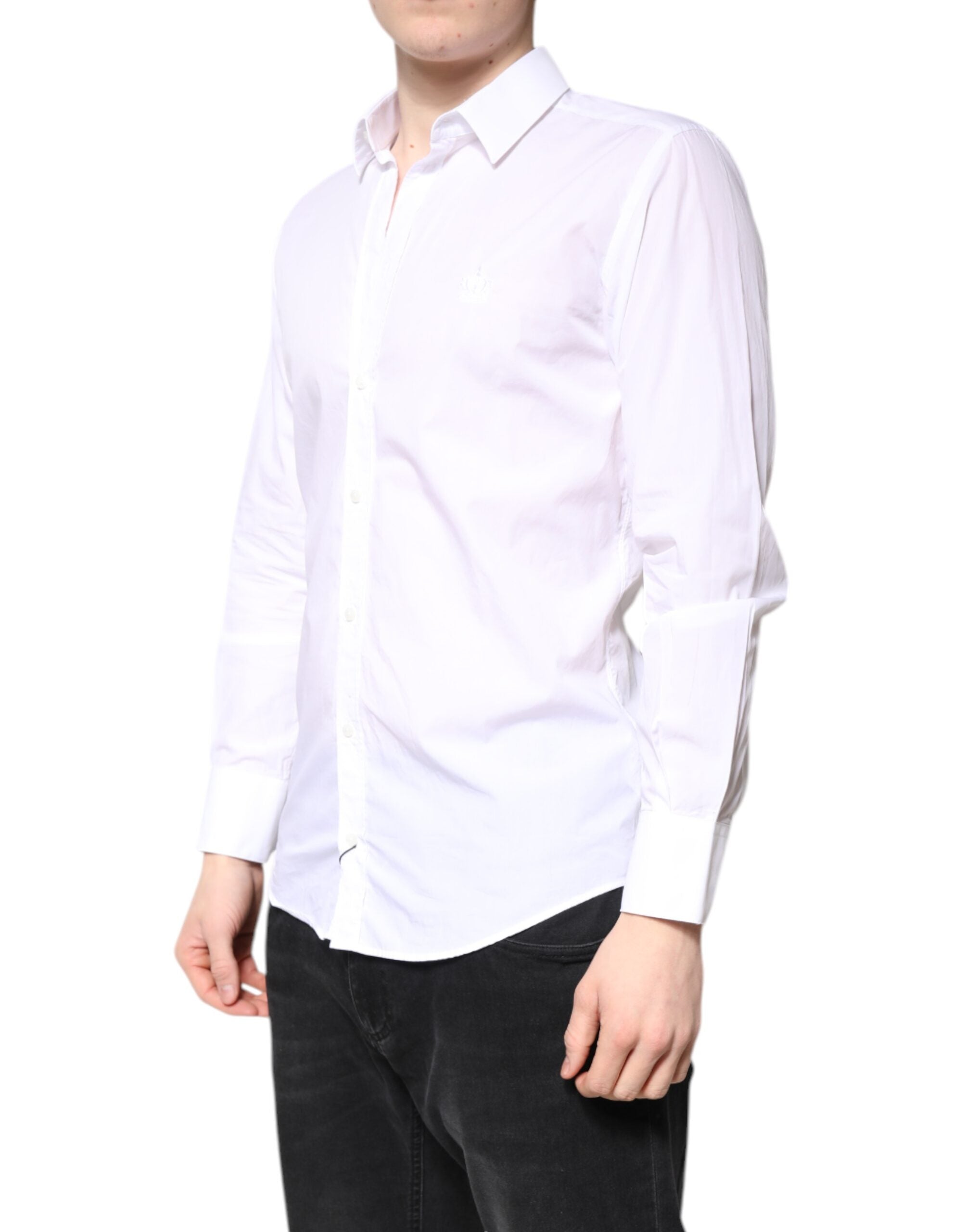 Dolce & Gabbana White MARTINI Cotton Shirt for Men
